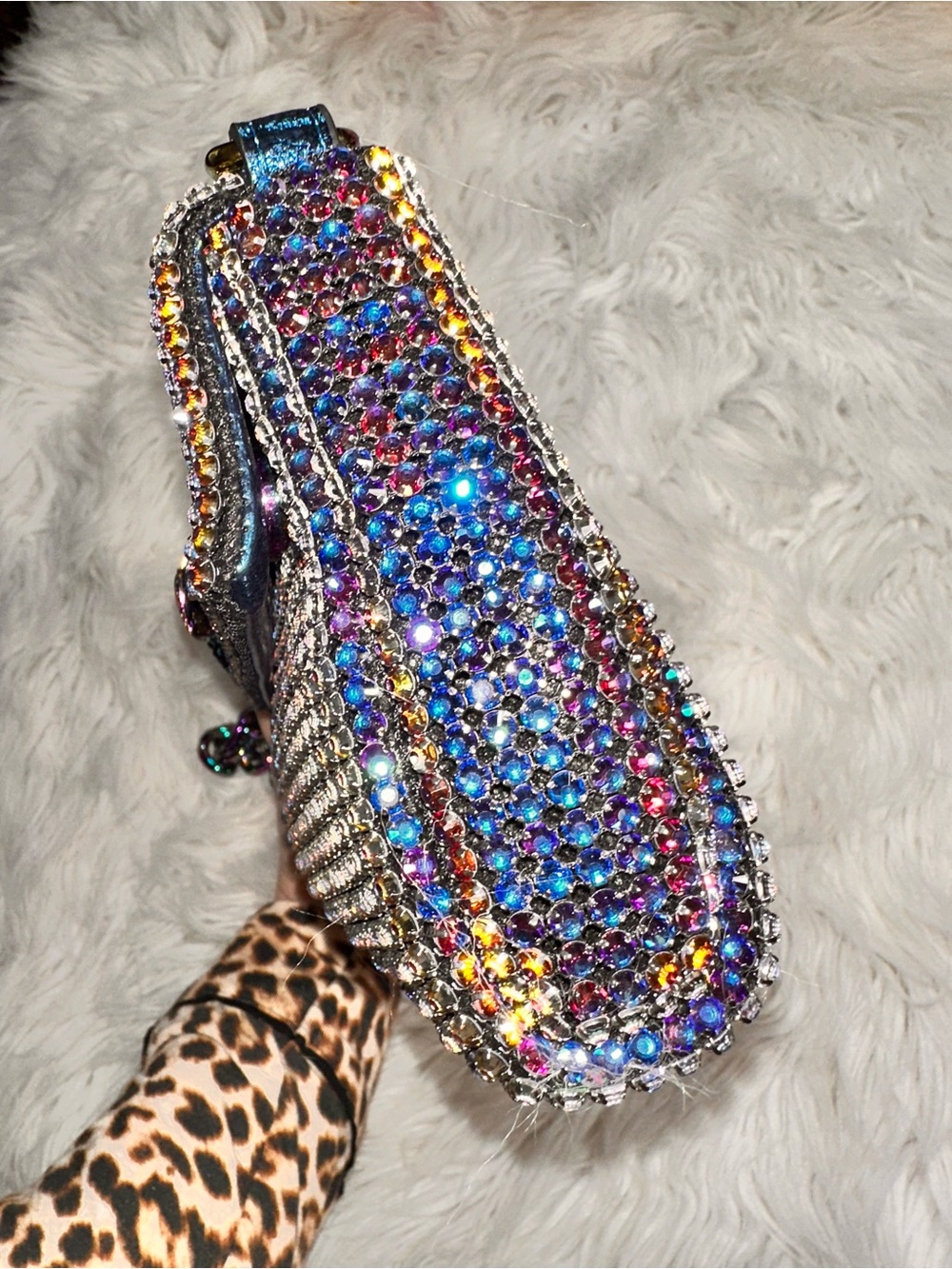 Kurt Geiger • Iridescent Glass Crystal Small Party Bag - Picture 8 of 17
